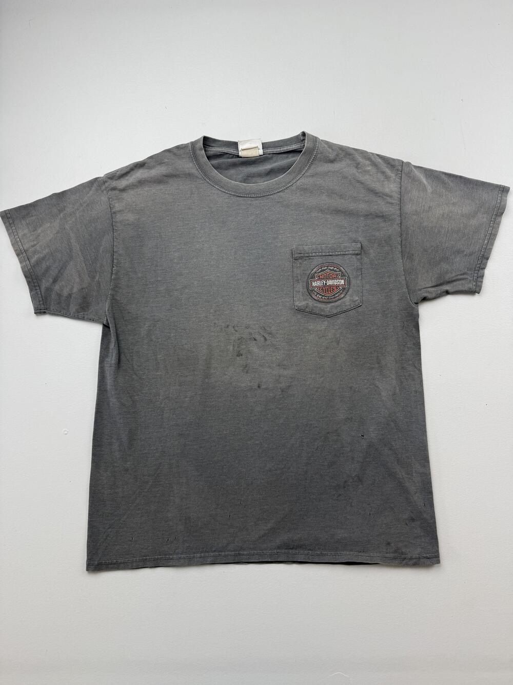 Harley-Davidson Shirt Mens Gray Wild West Lubbock TX Graphic Tee Read